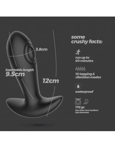 Plug anal con golpeo y mando a distancia octo crushious