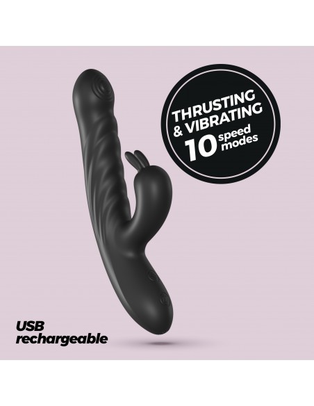 Vibrador conejo con empuje lapin negro