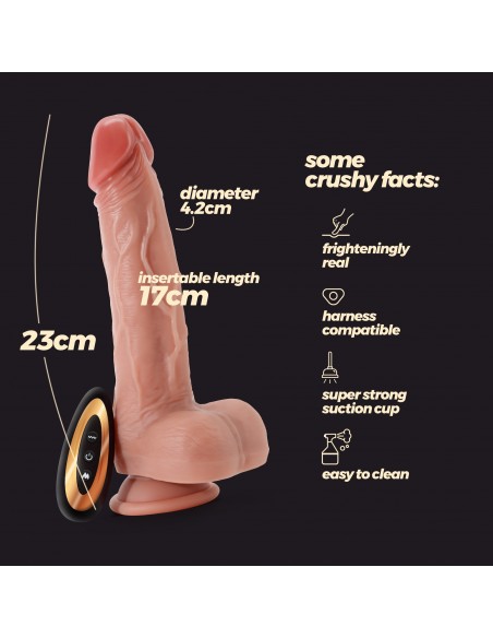 Vibrador realístico sube y baja 23 cm 4,2 cm diámetro inviktus sube y baja control remoto