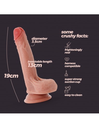 Dildo de silicona liquida inviktus 7 piel 19 cm