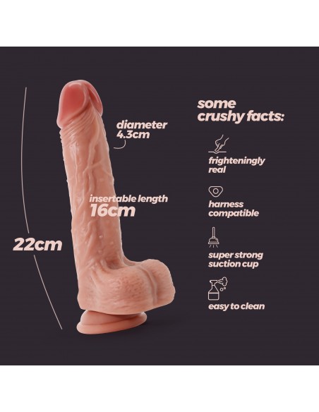Dildo silicona liquida inviktus 22 cm 4,3 cm diámetro