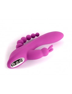 Vibrador triple pleasure morado 2
