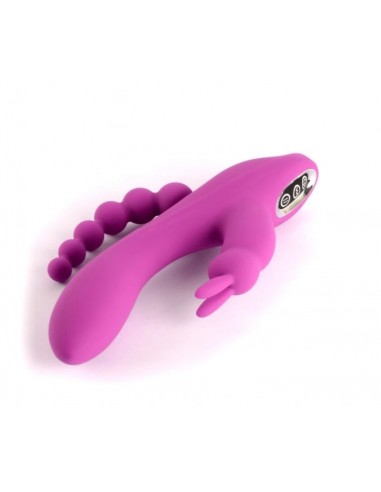 Vibrador triple pleasure morado