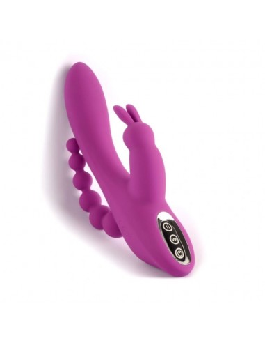 Vibrador triple pleasure morado