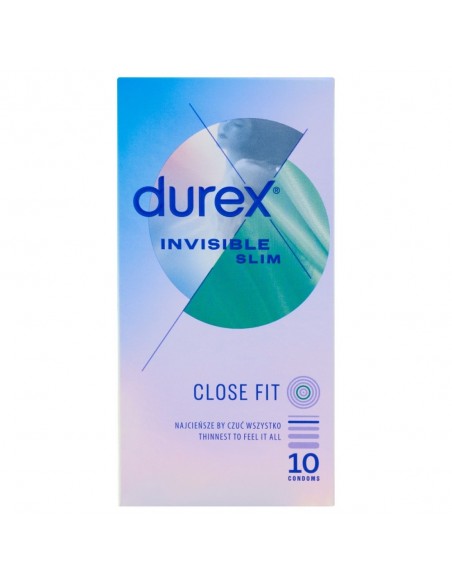 Preservativos durex invisibles slim 10 uds