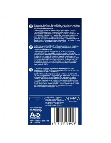 Preservativos naturales control 12 uds 54 mm