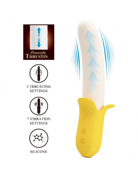 Vibrador banana geek super power 7 vibraciones up&down silicona