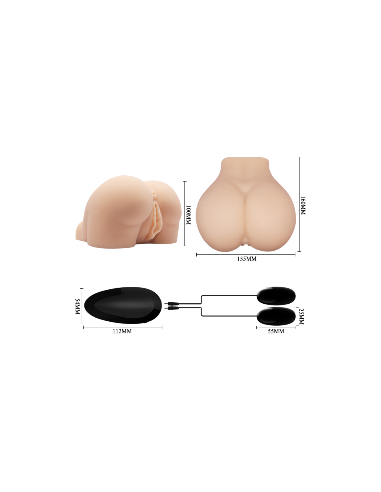 Vagina y ano realistico con vibracion crazy 8