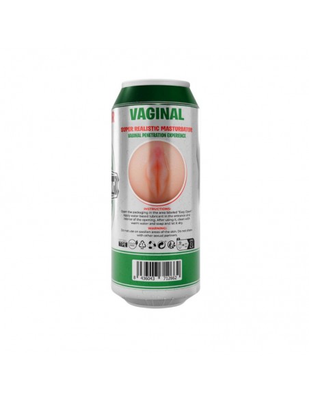 Masturbador vagina forma lata de cerveza