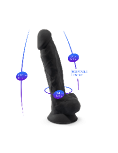 Dildo realístico silexd 20 cm negro 2