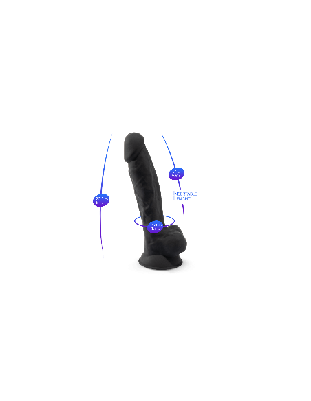 Dildo realístico silexd 20 cm negro