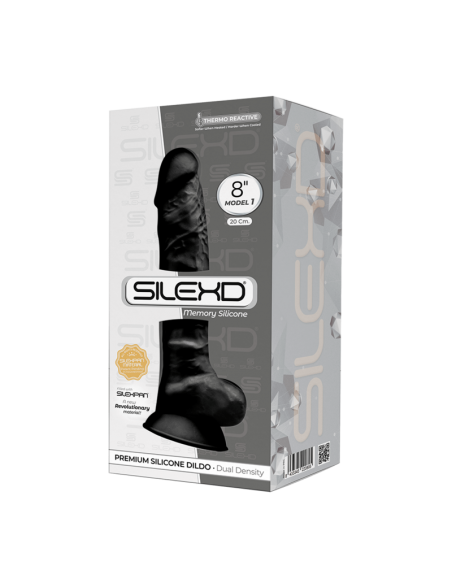 Dildo realístico silexd 20 cm negro