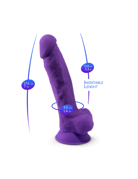Dildo silexd realista purple 17,6 cm