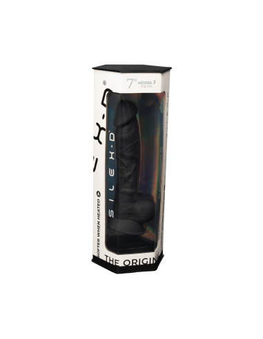 Dildo silexd realista negro 17,6 cm