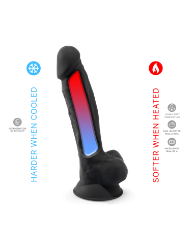 Dildo silexd realista negro 17,6 cm