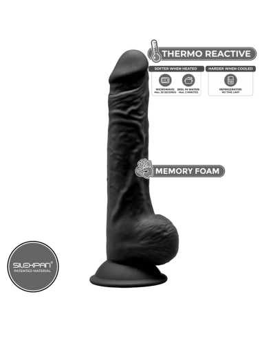 Dildo realistico silexd negro model 24,15cm