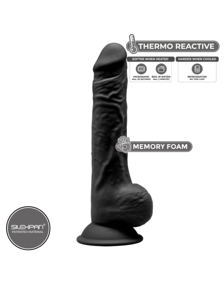 Dildo realistico silexd negro model 24,15cm