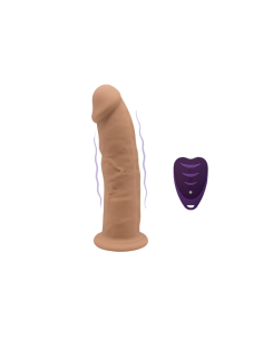 Silexd modelo 2 pene realistico con vibracion silicona premiun control remoto 17,5 cm
