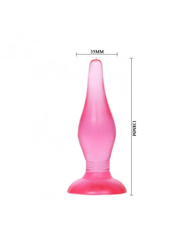 Plug anal tacto suave lila 14,2 cm