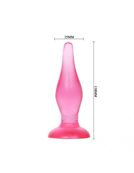 Plug anal tacto suave lila 14,2 cm