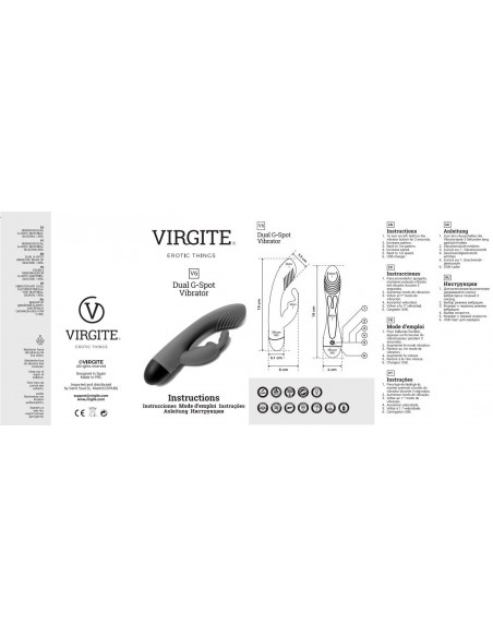 Vibrador punto g y clítoris virgite recargable v6