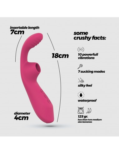 Vibrador con estimulador de clitoris y punto g recargable cyrano crushious