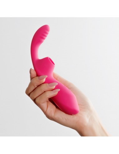 Vibrador con estimulador de clitoris y punto g recargable cyrano crushious