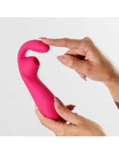 Vibrador con estimulador de clitoris y punto g recargable cyrano crushious 2