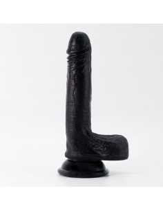 Dildo de silicona liquida inviktus 7 negro 19 cm