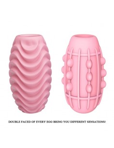 Huevo masturbador doble cara rosa