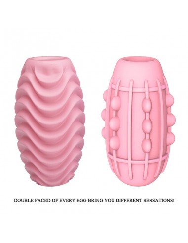 Huevo masturbador doble cara rosa