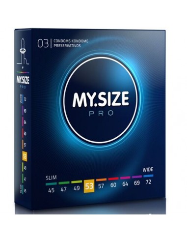 My size 53 mm natural condom latex 3 uds
