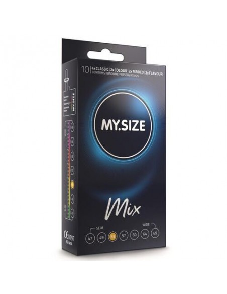 My size 53 mm natural condom latex 10 uds