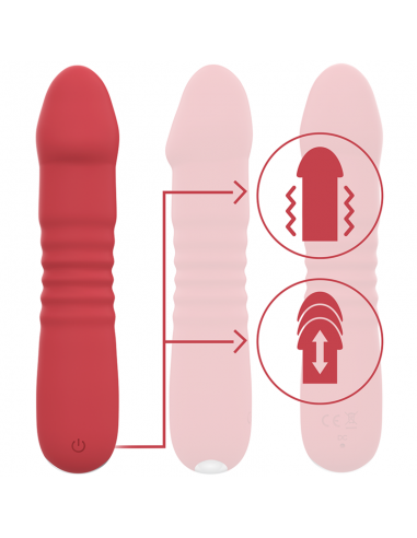Vibrador juni up & down 10 ritmos rojo