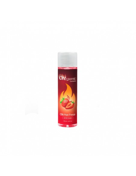 Aceite de masaje efecto calor oh! hot fresa oh!rgasmic 100 ml