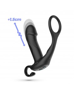 Masajeador de prostata Maggo con anillo para el pene y mando a distancia