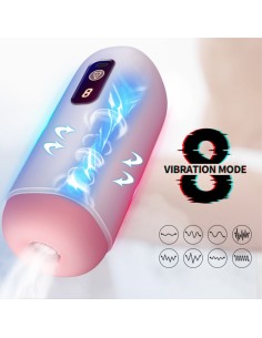 Ano Masturbador Recargable, 8 modos de vibración, con voz. Masturbador Ciberskin 2
