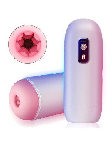 Ano Masturbador Recargable, 8 modos de vibración, con voz. Masturbador Ciberskin