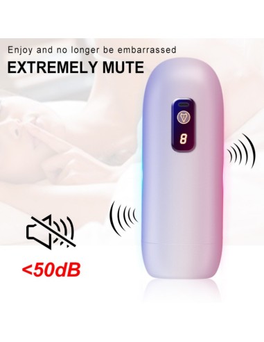 Ano Masturbador Recargable, 8 modos de vibración, con voz. Masturbador Ciberskin