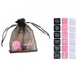 Juego 3 dados bolsa organza secret play
