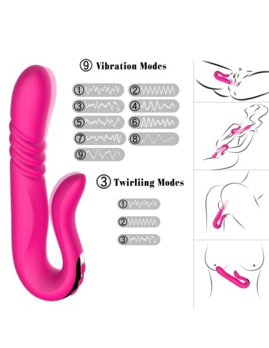 Vibrador Up&Down, movimiento y calor  Recargable