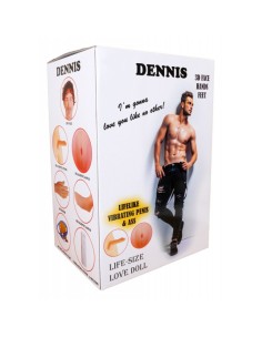 Muñeco Dennis - pene vibrador - cara, manos y pies 3D