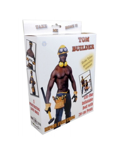 Muñeco Negro Tom el constructor - cara impresa - pene 20cm